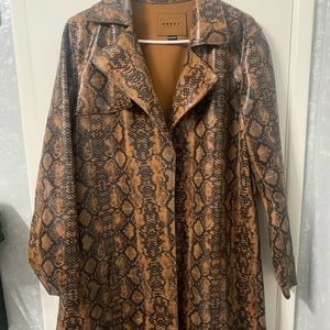 Snake print coat